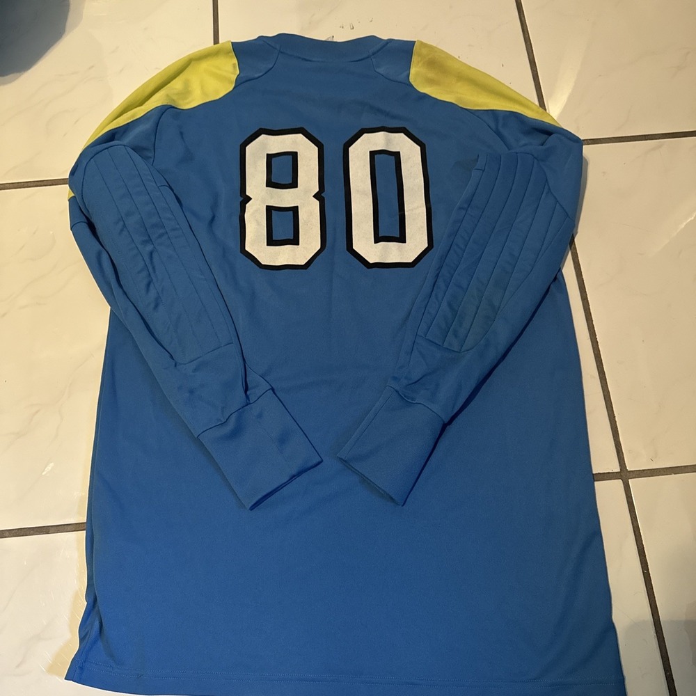 Vintage Y2K Adidas Center Logo Goalkeeper Jersey Padded Ronaldinho Size Large